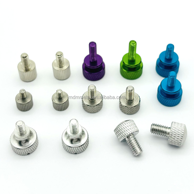 304 Stainless Steel CNC Copper Parts Turning Knurled Thumb Screw For Aerospace