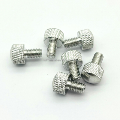 CNC Turning Milling Stainless Steel Anodized Aluminum Flat Head Knurled Thumb Screws
