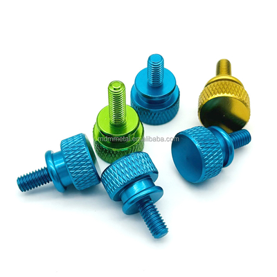 CNC Turning Milling Stainless Steel Anodized Aluminum Flat Head Knurled Thumb Screws