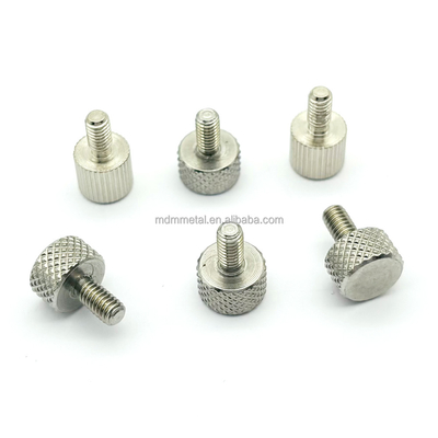 CNC Turning Milling Stainless Steel Anodized Aluminum Flat Head Knurled Thumb Screws